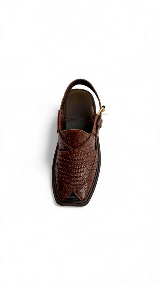 Handmade Peshawari Chappal Dark Brown