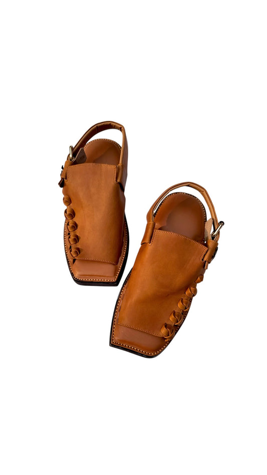 Balochi Style Handmade Peshawari Chappal Bronze Color 1705