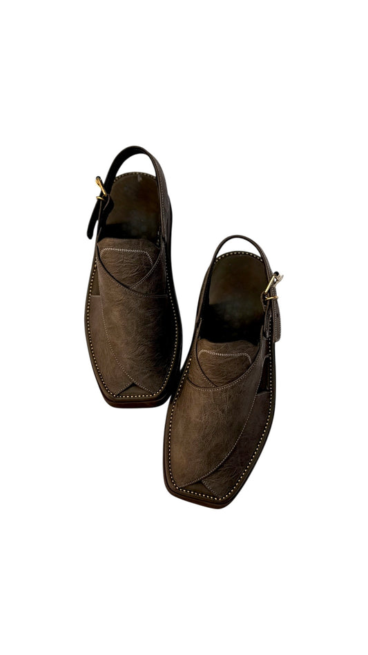 Peshawar Zalmi Kaptaan Design Chappal Grey 1296