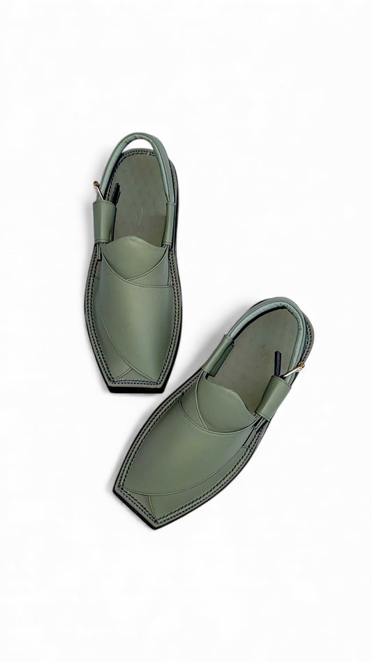 Handmade Kaptaan Chappal Green