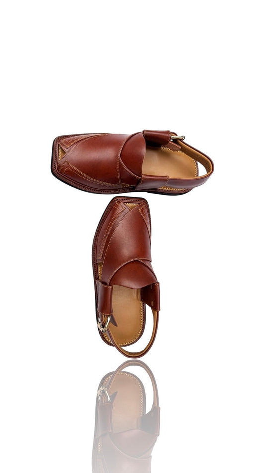 Side Patty Design High Kurram Peshawari Chappal Burgandy 1669