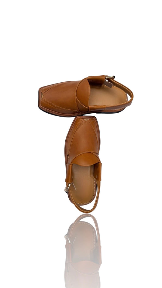 Side Patty Design High Kurram Peshawari Chappal Desert Color 1678