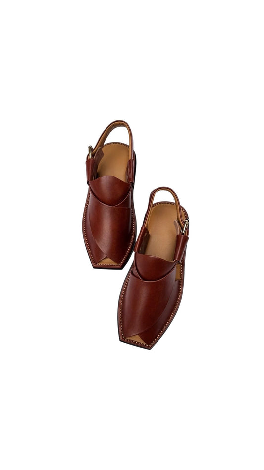 Handmade High Kurram Peshawari Chappal Royal Reddish Color 1287