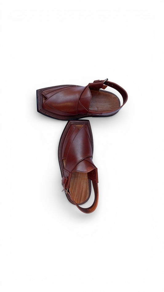 Handmade Triple Gear Peshawari Chappal Black Color 1341