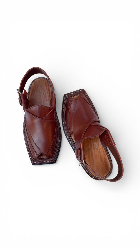 Handmade Triple Gear Peshawari Chappal Black Color 1341