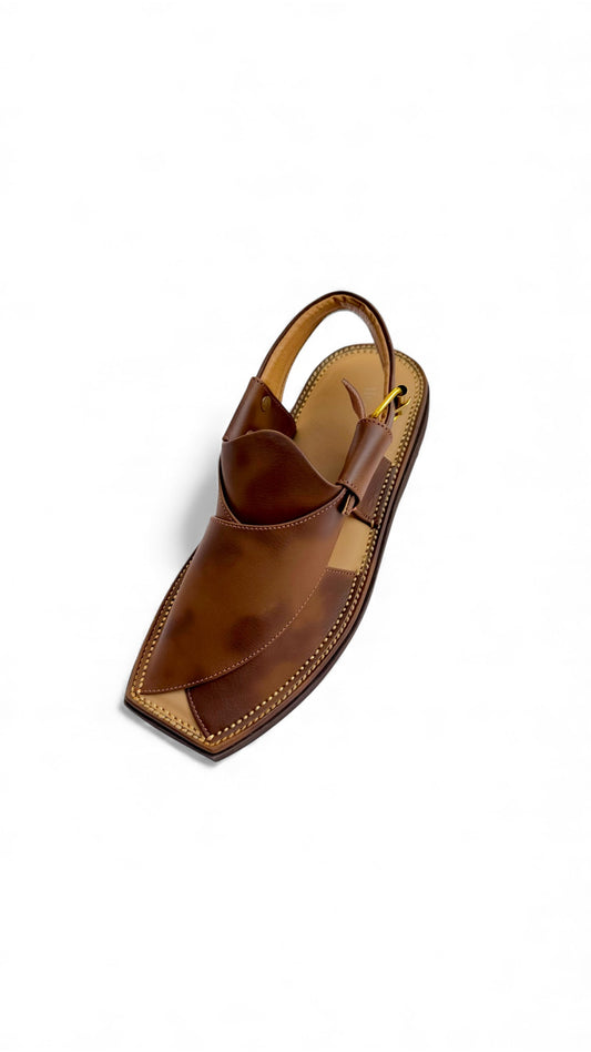 Handmade Kaptaan Chappal Double Shade